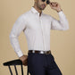 Beige Checked Slim Fit Formal Shirt | Greenfibre