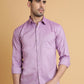 Pink Solid Smart Fit Semi Casual Shirt | Greenfibre