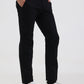 Black Solid Super Slim Fit Casual Trouser | Greenfibre