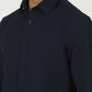 Navy Solid Slim Fit Party Wear Shirt | Greenfibre