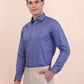 Dusty Blue Solid Slim Fit Party Wear Shirt | Greenfibre
