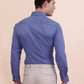 Dusty Blue Solid Slim Fit Party Wear Shirt | Greenfibre