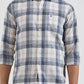 Dark Blue Checked Slim Fit Casual Shirt | Greenfibre