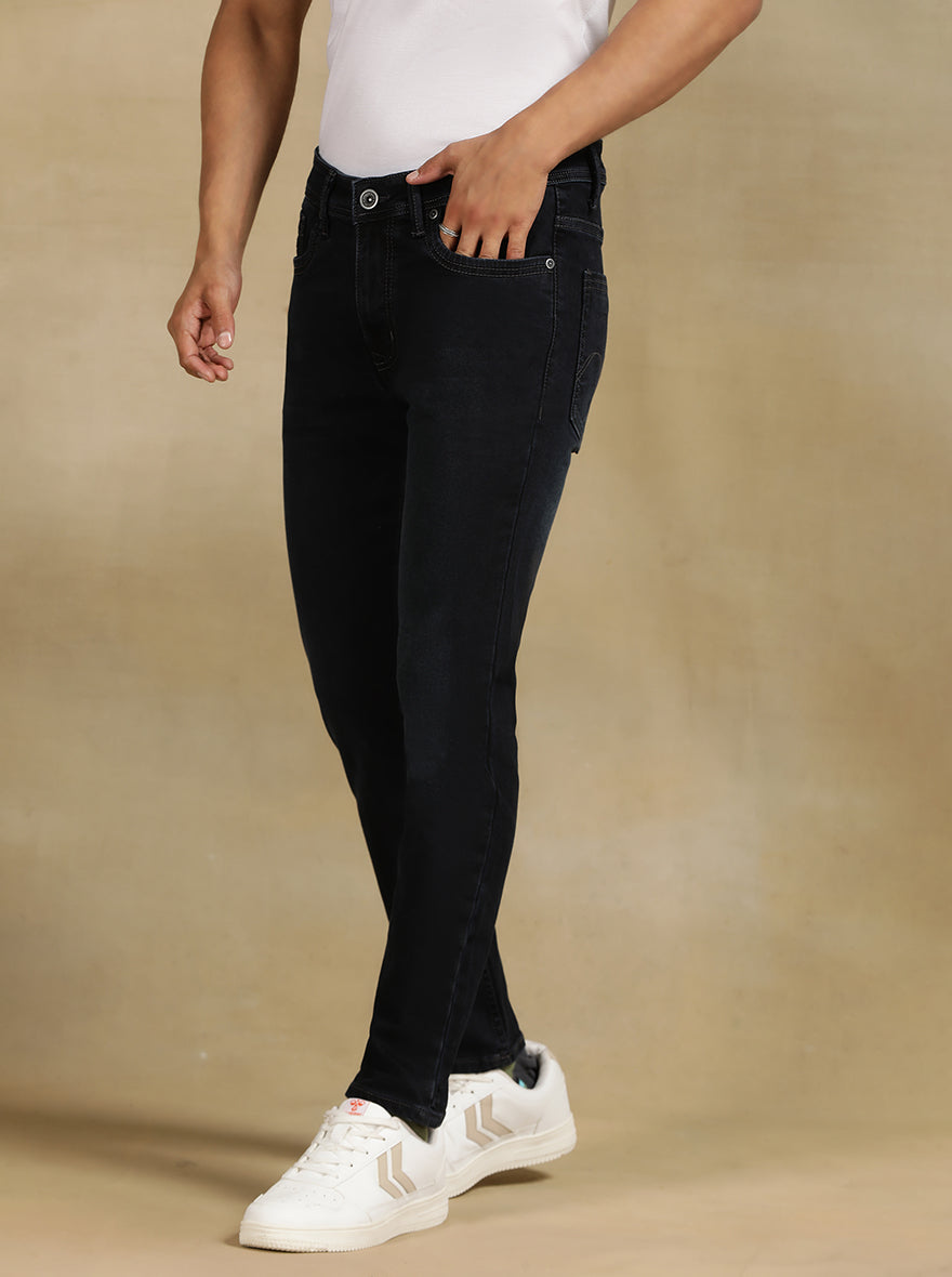 Ink Blue Solid Rider Fit Jeans | JadeBlue