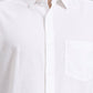 White Solid Slim Fit Casual Shirt | Greenfibre
