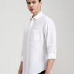 White Solid Slim Fit Casual Shirt | Greenfibre