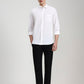 White Solid Slim Fit Casual Shirt | Greenfibre