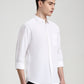 White Solid Slim Fit Casual Shirt | Greenfibre