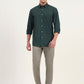 Light Green Solid Slim Fit Casual Trouser | Greenfibre