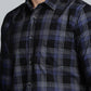 Blue Checked Slim Fit Casual Shirt | JadeBlue