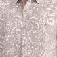 Light Olive Printed Regular Fit Casual Shirt | Greenfibre