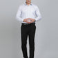 White Printed Regular Fit Formal Shirt | Greenfibre