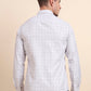 White & Grey Checked Smart Fit Semi Casual Shirt | Greenfibre