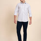 White & Grey Checked Smart Fit Semi Casual Shirt | Greenfibre