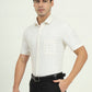 Off-White & Grey Checked Regular Fit Formal Shirt | Greenfire
