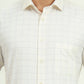 Off-White & Grey Checked Regular Fit Formal Shirt | Greenfire