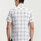 White Checked Slim Fit Casual Shirt | Greenfibre