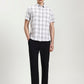White Checked Slim Fit Casual Shirt | Greenfibre