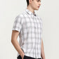 White Checked Slim Fit Casual Shirt | Greenfibre