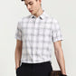 White Checked Slim Fit Casual Shirt | Greenfibre