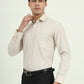 Beige Solid Slim Fit Formal Shirt | Greenfibre