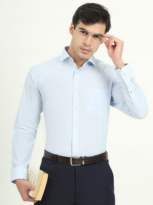 Beige Solid Slim Fit Formal Shirt | Greenfire