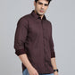 Maroon Printed Smart Fit Semi Casual Shirt | Greenfibre