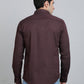 Maroon Printed Smart Fit Semi Casual Shirt | Greenfibre