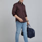 Maroon Printed Smart Fit Semi Casual Shirt | Greenfibre