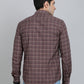 Brown Checked Smart Fit Semi Casual Shirt | Greenfibre