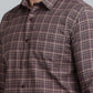 Brown Checked Smart Fit Semi Casual Shirt | Greenfibre