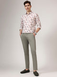 Green Solid Super Slim Fit Casual Trouser | Greenfibre