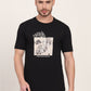 Black Printed Slim Fit T-Shirt | JadeBlue
