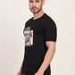 Black Printed Slim Fit T-Shirt | JadeBlue