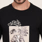 Black Printed Slim Fit T-Shirt | JadeBlue