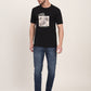 Black Printed Slim Fit T-Shirt | JadeBlue