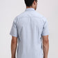 Blue Printed Slim Fit Semi Casual Shirt | Greenfibre
