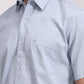 Blue Printed Slim Fit Semi Casual Shirt | Greenfibre
