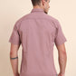 Coral Pink Solid Smart Fit Semi Casual Shirt | Greenfibre