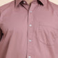 Coral Pink Solid Smart Fit Semi Casual Shirt | Greenfibre