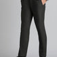 Dark Grey Solid Slim Fit Formal Trouser | Metal