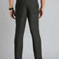 Dark Grey Solid Slim Fit Formal Trouser | Metal