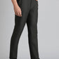 Dark Grey Solid Slim Fit Formal Trouser | Metal