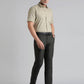Dark Grey Solid Slim Fit Formal Trouser | Metal