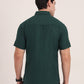 Bottle Green Solid Slim Fit Casual Shirt | Greenfibre