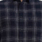 Navy Blue Checked Slim Fit Casual Shirt | Greenfibre