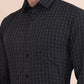 Black Checked Slim Fit Formal Shirt | Greenfibre