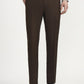 Brown Solid Super Slim Fit Formal Trouser | Greenfibre