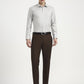 Brown Solid Super Slim Fit Formal Trouser | Greenfibre