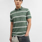 Green & White Striped Slim Fit Polo T-Shirt | Greenfibre